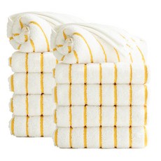 TOWEL TOKTOK Chic Line 條紋飯店毛巾 190g 精梳棉, 10個, 橘色