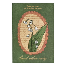 萬用卡 設計簡約大方 適合各種場合 傳達幸福與希望, 搖曳鈴蘭 綠色, 1個