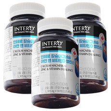 INTERO 鈣鎂鋅&維他命D複合錠 117.45g, 90顆, 3罐