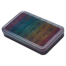 特別商店 早午晚 星期分類 便攜式藥盒 黑色, 1個