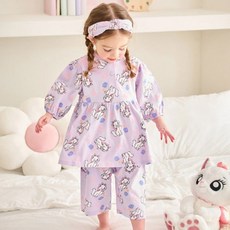 mollimelli friends 迪士尼女童款瑪麗香水7分睡衣組