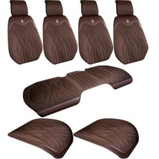 soonZAM 夏季繽紛汽車座椅全套, 1套, 棕色