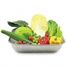 퀸센스 스테인레스 펀칭 사각 바구니, 실버, 1개