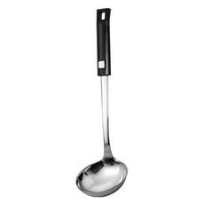 BUFFALO 牛頭牌 雅登食食系列大湯杓 不鏽鋼(SUS 304)材質, 33 x 9.4cm, 1個, 黑色