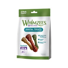 웰니스윔지스 위클리백 브러쉬즈모양 강아지껌 XS, 치석 제거, 210g, 1개