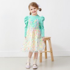 WALTONKIDS 女童彩色圓點紗裙洋裝