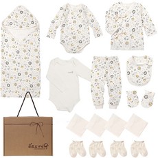 withorganic 四季老虎印花彌月禮盒15件組