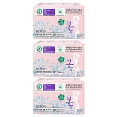 OCBON 本恩 護墊, 一般型(15.5cm), 34片, 3包