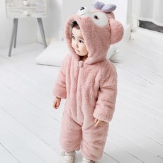 MOM'S CARE 女童小熊防寒連體衣