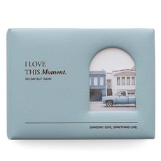 FunnYmade 小卡皮革相簿, 粉彩藍, 80張