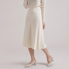 Gembling 女款日常羅紋鬆緊帶針織中長裙