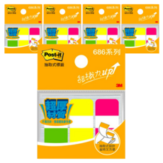 3M Post-it 利貼 686-Y 利貼可再貼耐用標籤, 36張, 5組