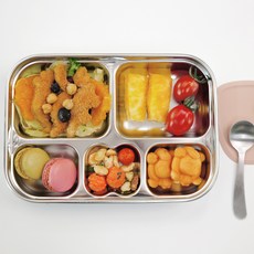 incoc 瘦身不鏽鋼5格餐盤, 單一顏色, 1套