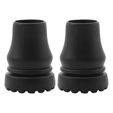 Dr. Feliz J 拐杖橡膠替換頭 22mm, 黑色, 2個