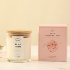 Ein.D 手工製無燭芯暖燈專用大豆蠟燭, 黑櫻桃, 280g, 1個