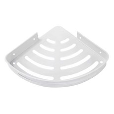 FAmILyLIFE 生活 航太鋁轉角瀝水置物收納架 免釘膠款, 簡約白, 1個