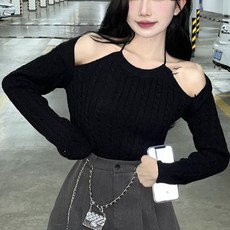 PEONIST 女性露肩針織T恤