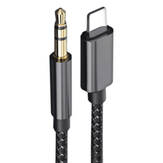 UniSync Lightning轉3.5mm公 AUX高保真耳機音源轉接線 編織線 1M, 單一商品, 1條