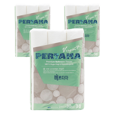 3層自然紙漿捲筒衛生紙, 27m, 30捲, 3袋