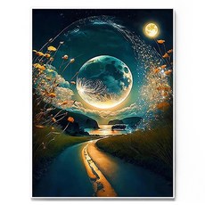 데이소이 달빛조각 DIY 보석십자수 30 x 40 cm, 03 행성과달, 1개