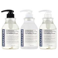 MALCOM 瑪律科姆 婚禮捧花香洗髮精 520ml+護髮素 520ml+沐浴乳 520ml, 1組