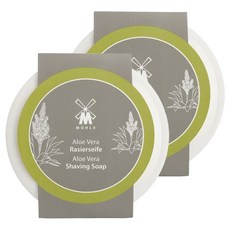 騾子剃須皂和瓷碗蘆薈, 65g, 2個