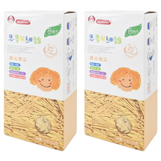 Nutrinini 脆妮妮 思麥兒細麵 陽光南瓜 8個月以上寶寶適用 添加鈣鐵維生素 無鹽細麵條, 180g, 2盒