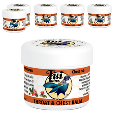 Tui Balms 舒緩呼吸精油蜂蠟膏 適用於喉嚨及胸部, 6罐, 1入