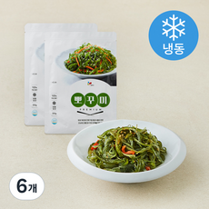 동오식품 미역줄기 뽀꾸미 (냉동), 200g, 6개