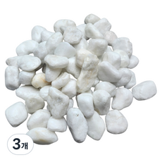 위드블럭 동글동글 해미석 자갈 화이트 20~30mm, 3개, 2kg