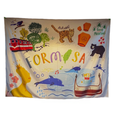 Wild Peak 野峰 掛布 風格掛布 露營美學 室內外通用 布料厚實 鎖邊緊密 不虛邊, 200 x 150cm, T款 福爾摩沙, 1件