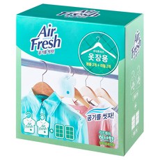 Air Fresh 衣櫃芳香劑組 芳香劑 32g 2個 + 補充包 2包, 1盒