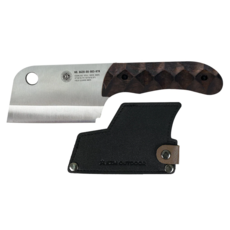 KZM OUTDOOR 工業風木柄料理刀 附收納皮套 280g, 銀色, 1支