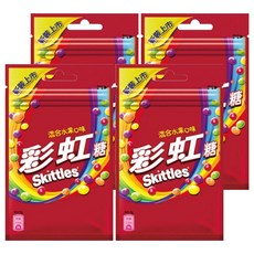 Skittles 彩虹糖 混合水果口味, 45g, 4包