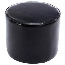E-home 伯特PU面圓邊條休閒邊桌椅凳 GSN031A-blk 51 x 51 x 41cm 4.2kg, 黑色, 1個