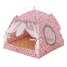 I Love Pet 四季可折疊球球帳篷, 粉紅豹紋