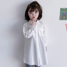 CONTIKIDS 兒童白色長版襯衫