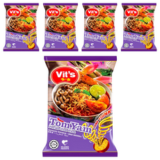 Vit's 唯一麵 南洋風味速食麵 TOM YAM泰式酸辣風味 78g, 5包