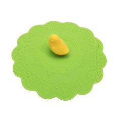 beatrice 矽膠防塵杯蓋，綠色晨鳥款，密封性良好，PVC禮盒裝, 綠底+晨鳥, 1個, 10.5x10.5cm