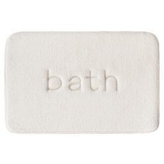 NATURE LIVING 浴室印花記憶海綿腳踏墊, 象牙白, 1個