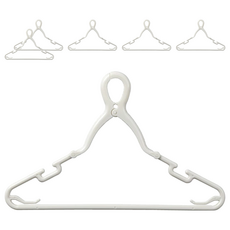 西松屋 Smart Angel 抗菌可調式兒童衣架6支組, 白色, 6支