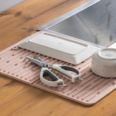 마리슈타이거 실리콘 접이식 드라잉 매트, 1단, PINK, 1개