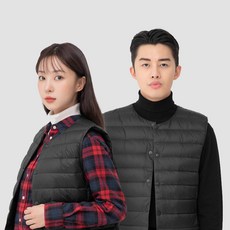 CARET 中性輕量鴨絨背心, 黑色, XL