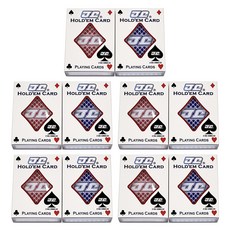 JJ Huni.com JJ Hold’em 獨家雙面泡棉壓花卡 63 x 88 mm 2 種 x 5 張套裝, 藍紅