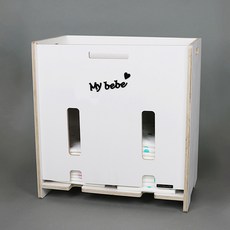 베리패드 UV코팅 화이트 자작나무 반려동물 배변패드 수납정리함 중형더블, 1개