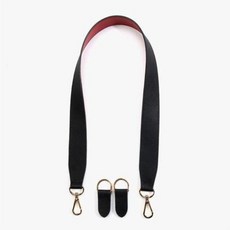 바이핸즈 력셔리 골드 와이드 가죽 숄더 크로스 가방끈 82.5 cm, 블랙, 1개