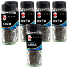 飛馬 熟黑芝麻 40g, 整粒黑芝麻, 香氣濃郁, 6瓶