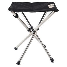 시크레토 초간단 미니 접이식 백패킹 의자, 블랙, 1개