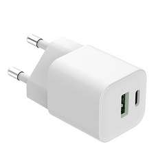 winco 30W USB-C PD 雙孔高速充電器, 白色, 1個
