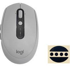 로지텍 M590 멀티 디바이스 무소음 무선 마우스 M-R0064 + 마우스 피트, 미드 그레이